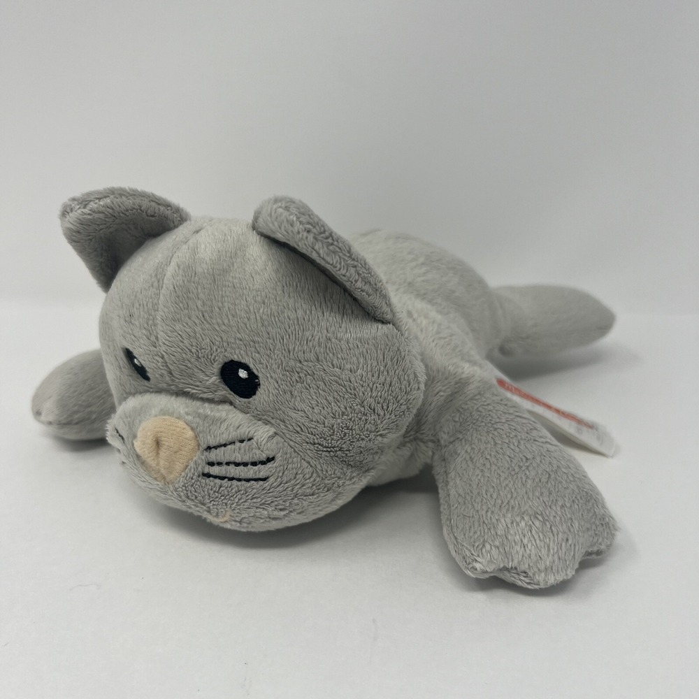 Melissa and Doug Plush Cat 8in Gray Stuffed Animal Kitten Toy